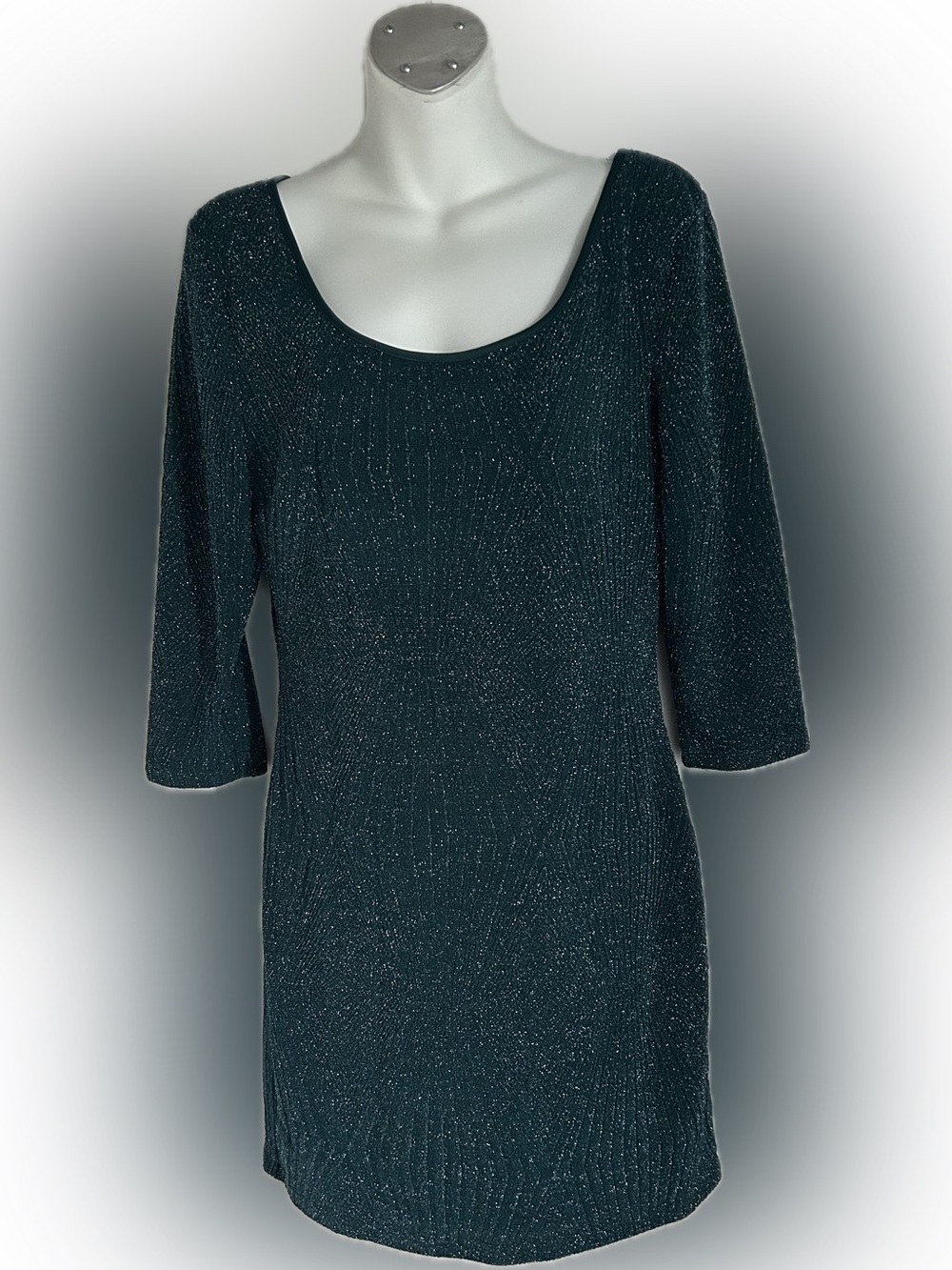 Rue21 Teal Metallic Scoop Neck Dress